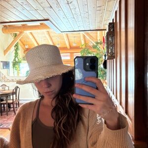 Frayed Straw Bucket Hat